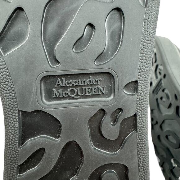 Alexander Mcqueen Hybrid Lace Up Borgue Wingtip Leather Boots Black Size 40E - Picture 8 of 10